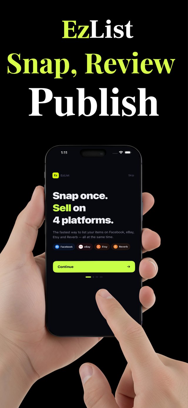 EzList — Snap, Review, Publish