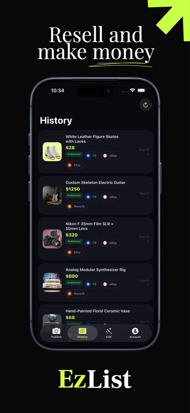 Track your sales history